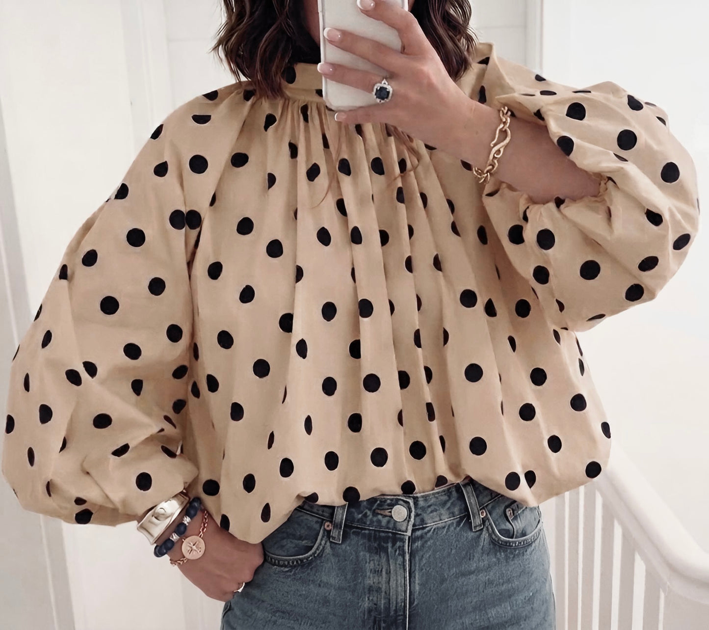 Blouse Dos Nu NINA - à Pois