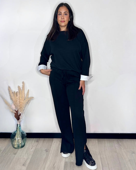 Ensemble Bi-matière Noir & Blanc