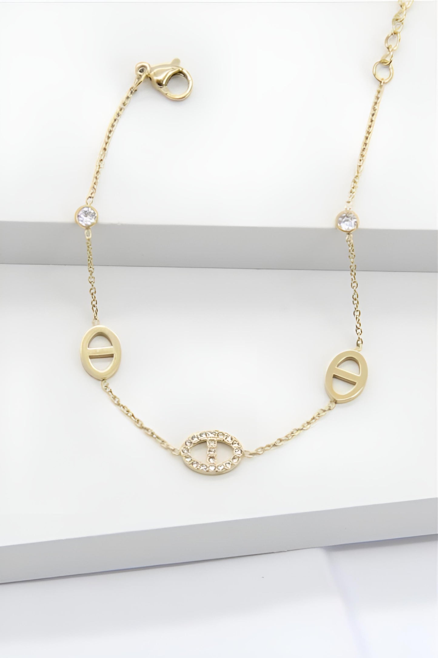 Bracelet Marina - Maillons Marine Dorés