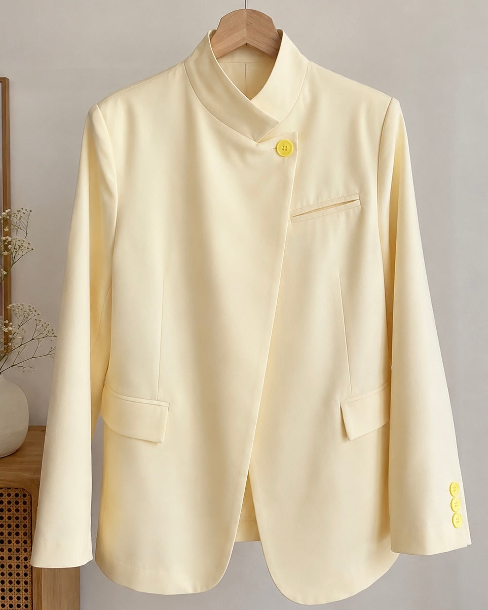 Blazer structuré jaune LUNA