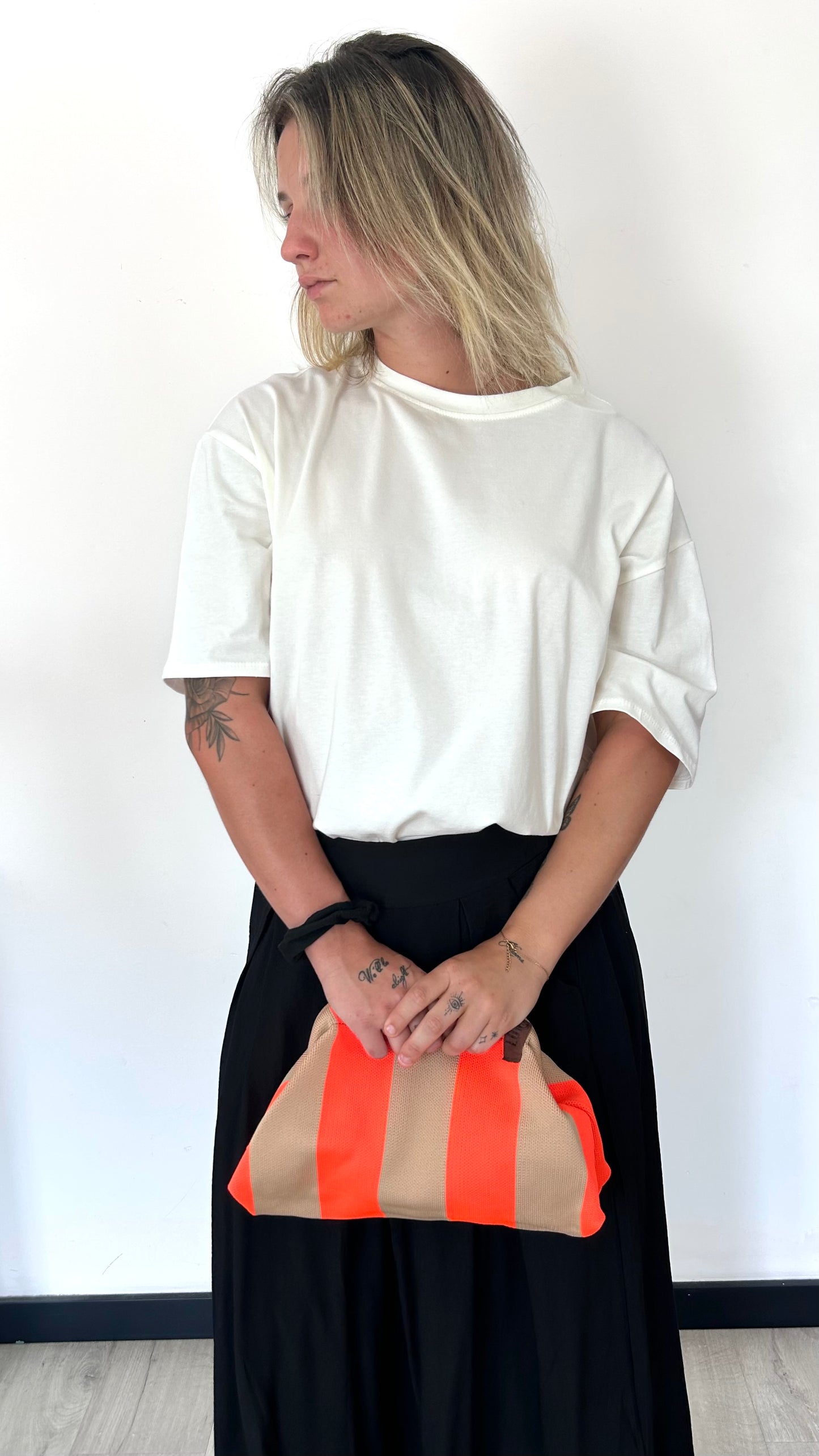 Le sac EMMA – Corail & Beige