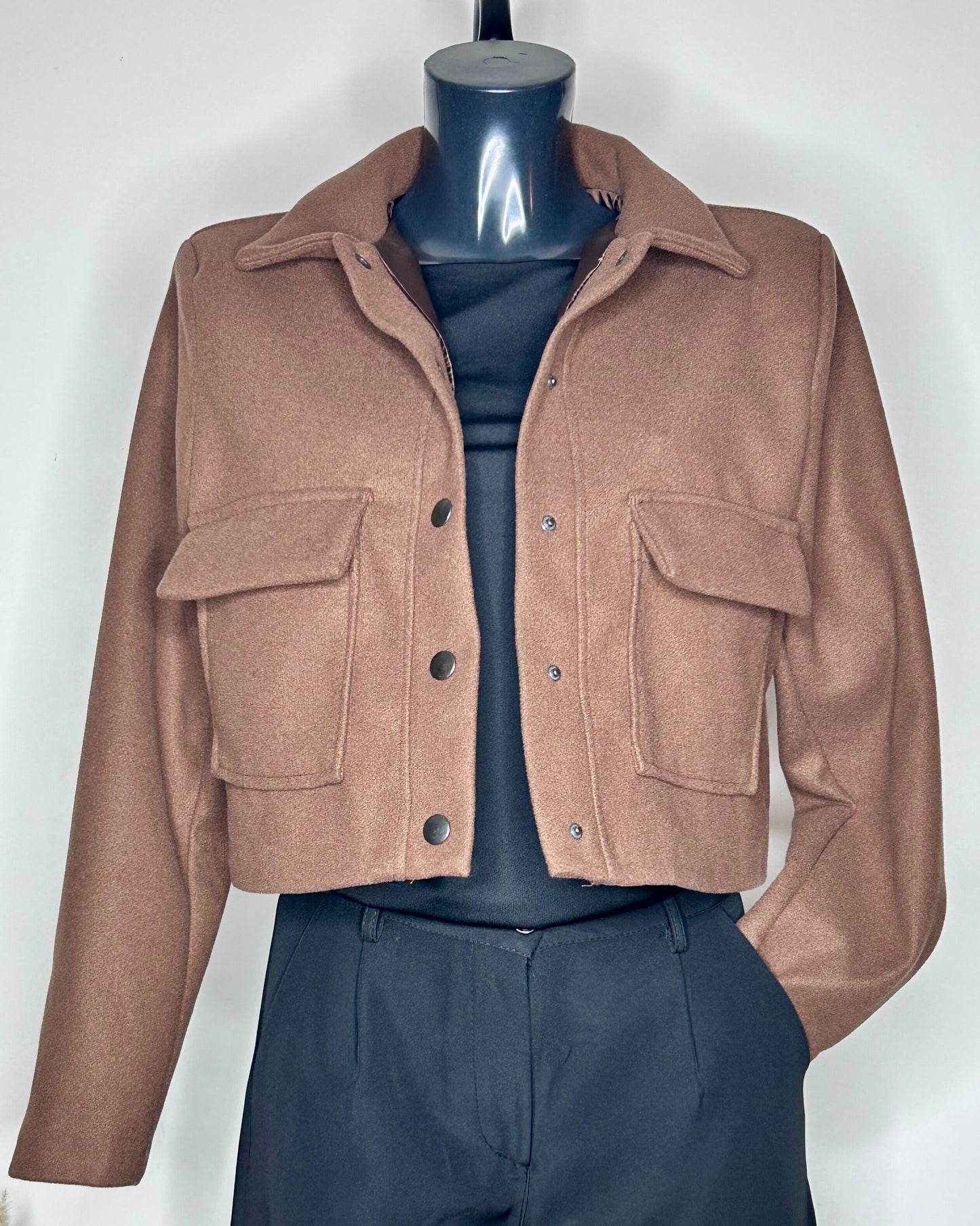 Veste Courte Cintrée Chocolat
