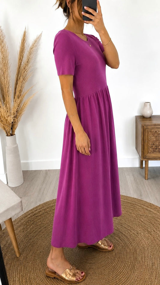 Robe Bi-Texture NORA – Prune