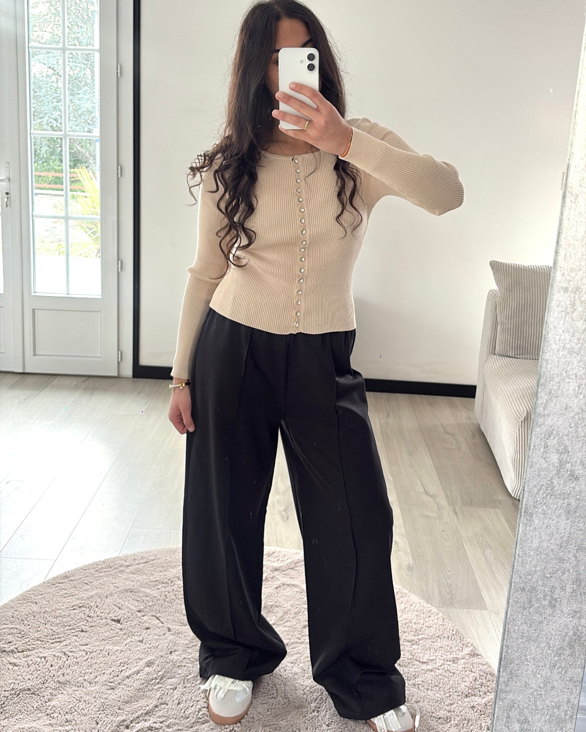 Pantalon Fluide Large - Noir Intemporel