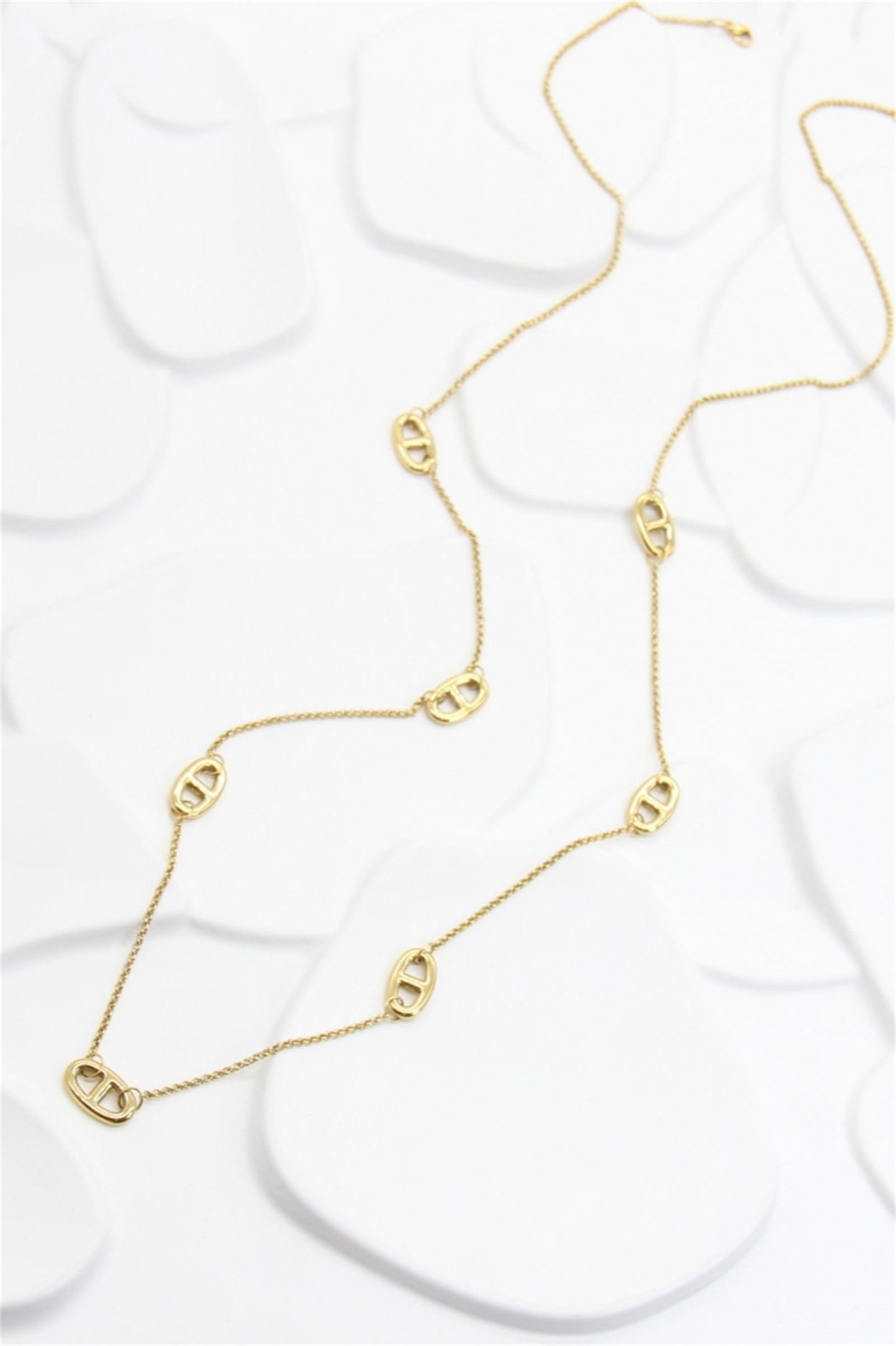 Sautoir Marine — Mailles Dorées