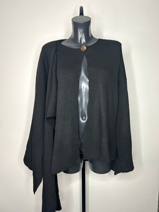 Cape Pull Mailles Structurées - Noir