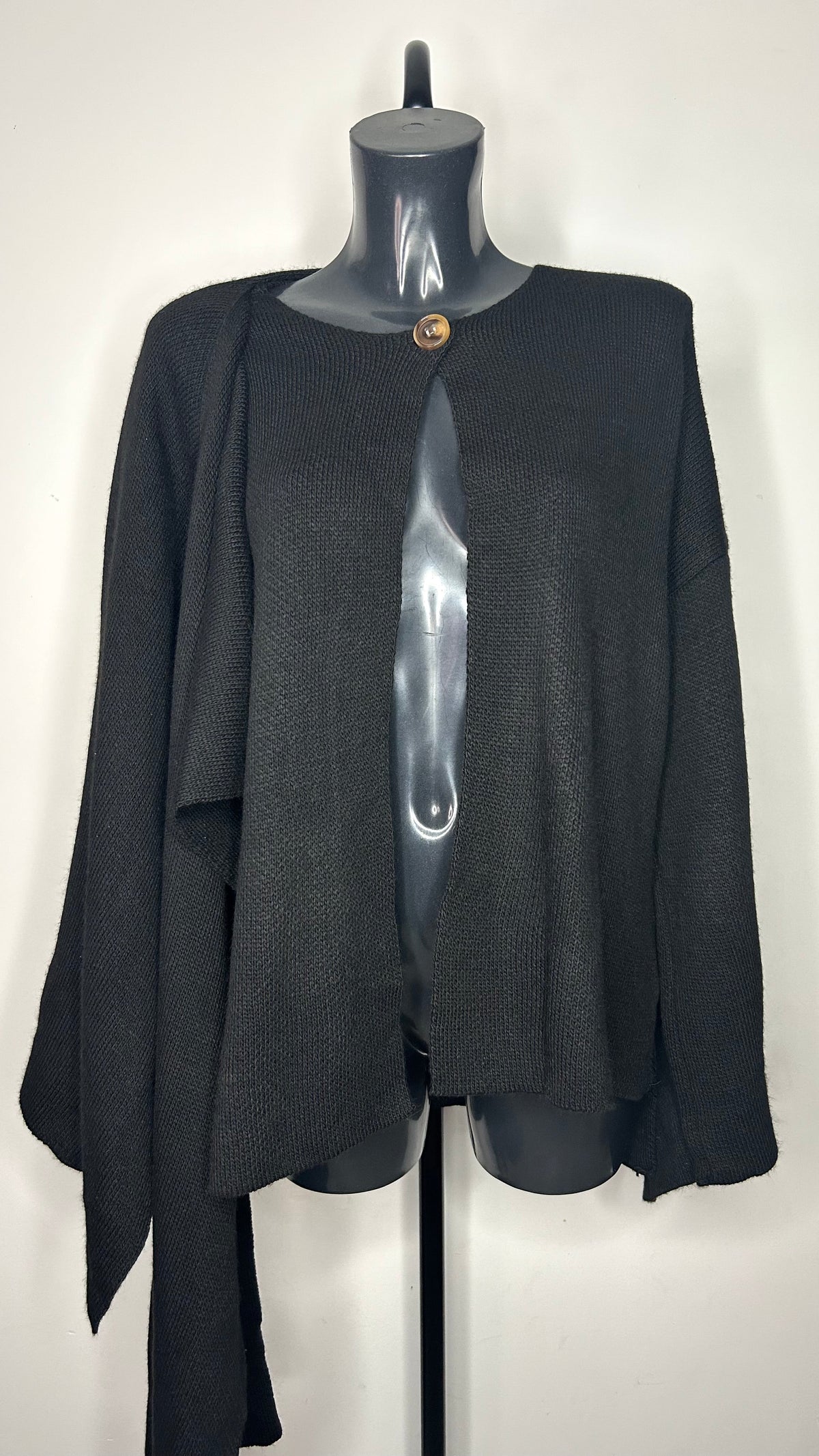 Cape Pull Mailles Structurées - Noir