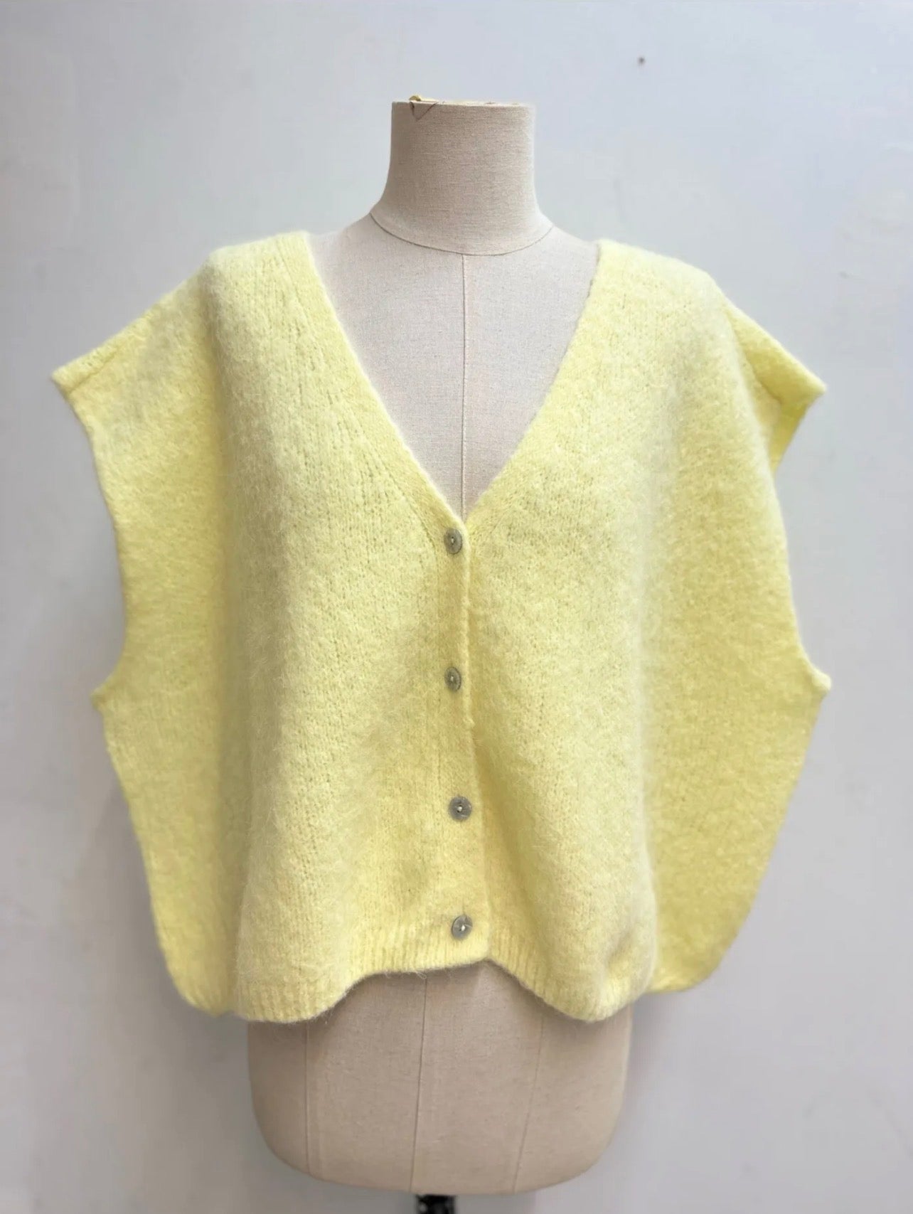 Gilet sans manches alpaga LUMEA - Jaune