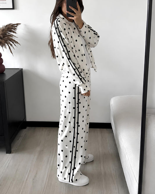 Ensemble à Pois PAOLA – Blanc