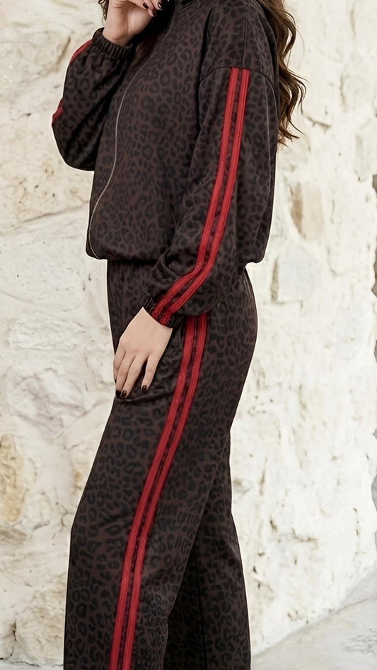 Ensemble Léopard ROXANE - rouge