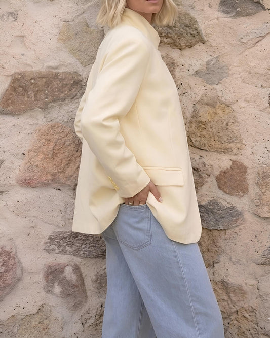 Blazer structuré jaune LUNA