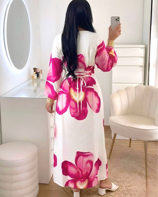 Robe longue LÉANA - Rose