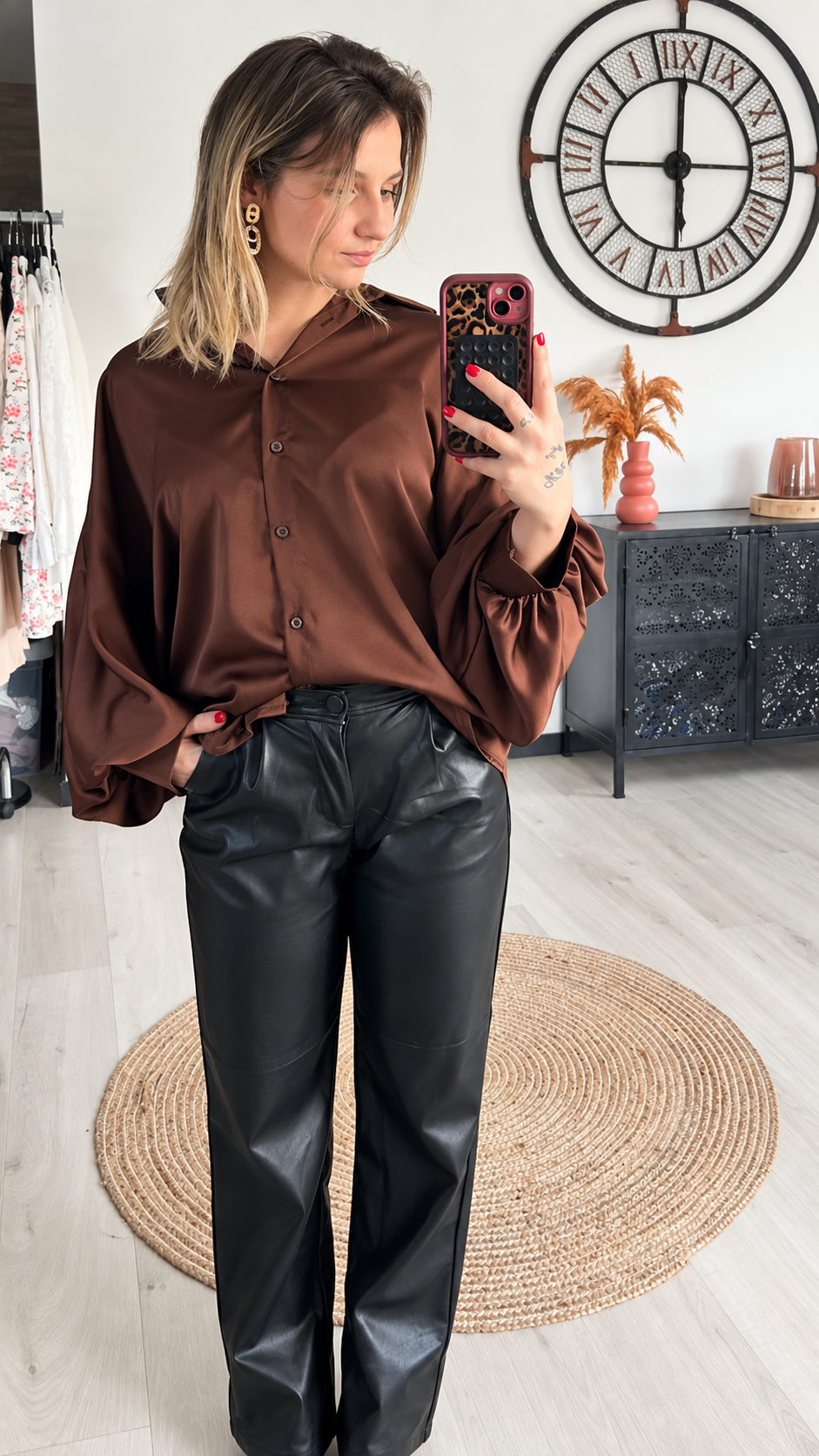 Pantalon Simili Cuir TESSA – Noir