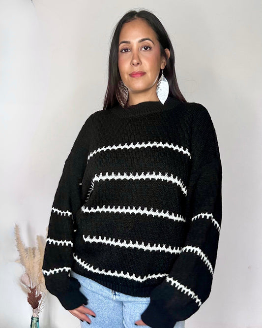 Pull oversize à rayures