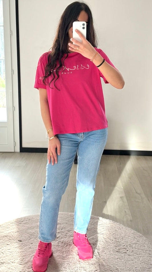 T-shirt "Essential Soul" - Rose Fuchsia Éclatant