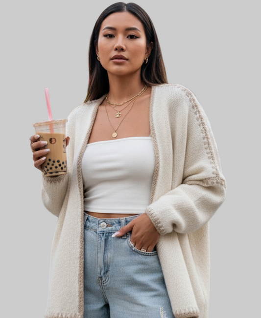 Gilet avec détails bordures