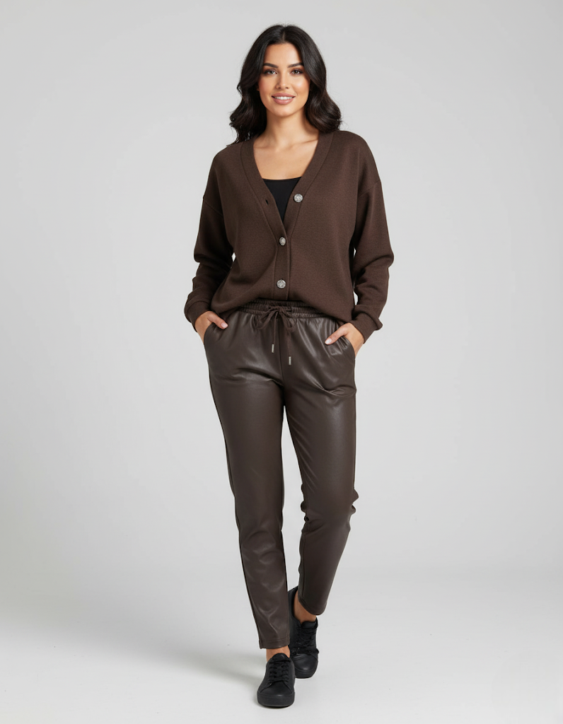 Gilet cardigan à boutons dorés élégant