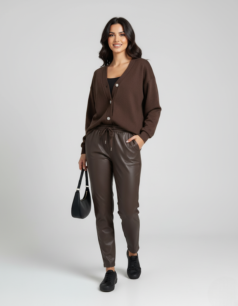 Gilet cardigan à boutons dorés élégant