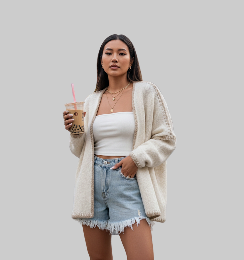 Gilet avec détails bordures