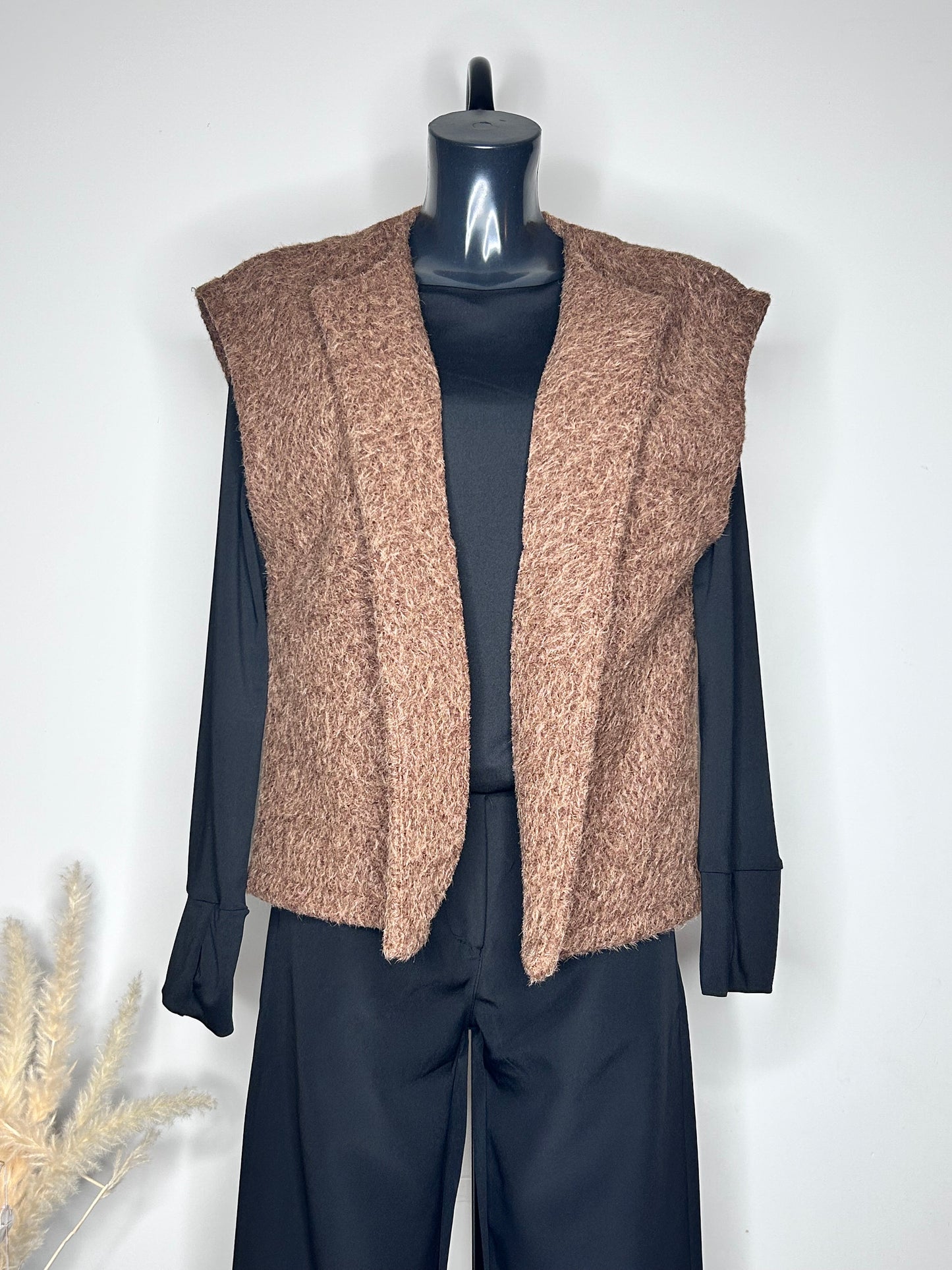 Gilet Sans Manches Structuré - Marron Caramel