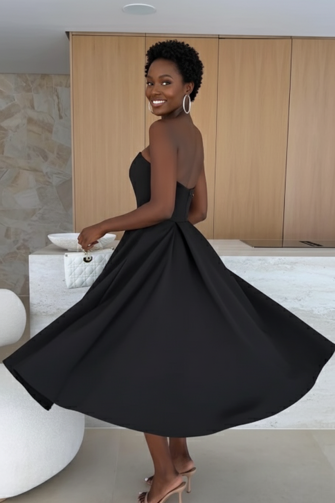 Robe bustier trapèze