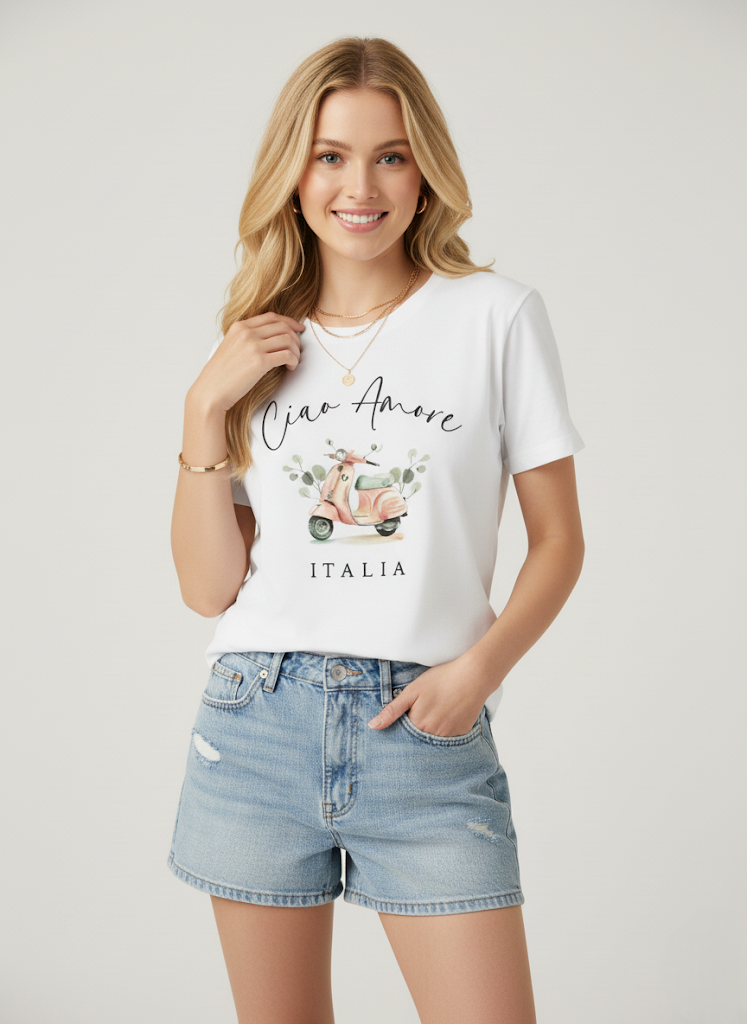 T-shirt large imprimé