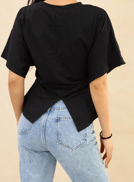 Top manches larges cintré à la taille