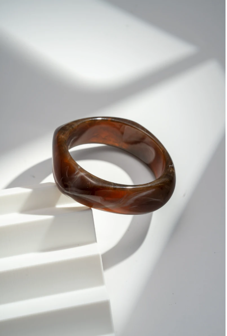 Bracelet Jonc en Résine Effet Marbré