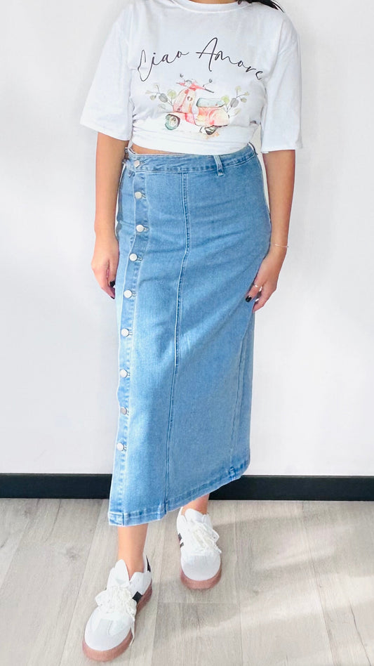Jupe jean boutonnée DENIM