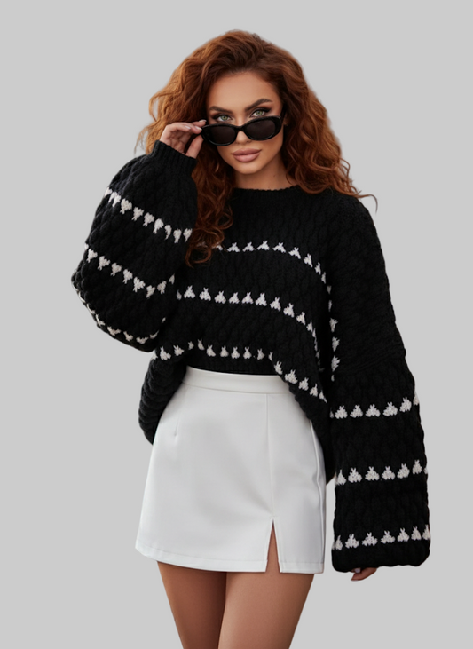 Pull oversize à rayures