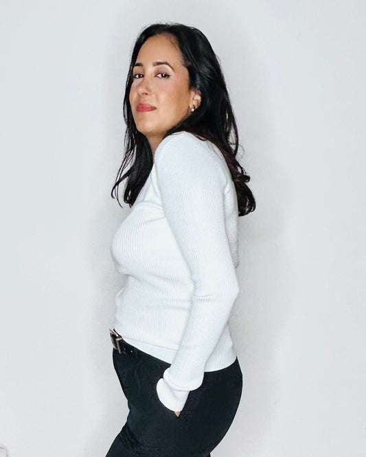 Pull mailles côtelées