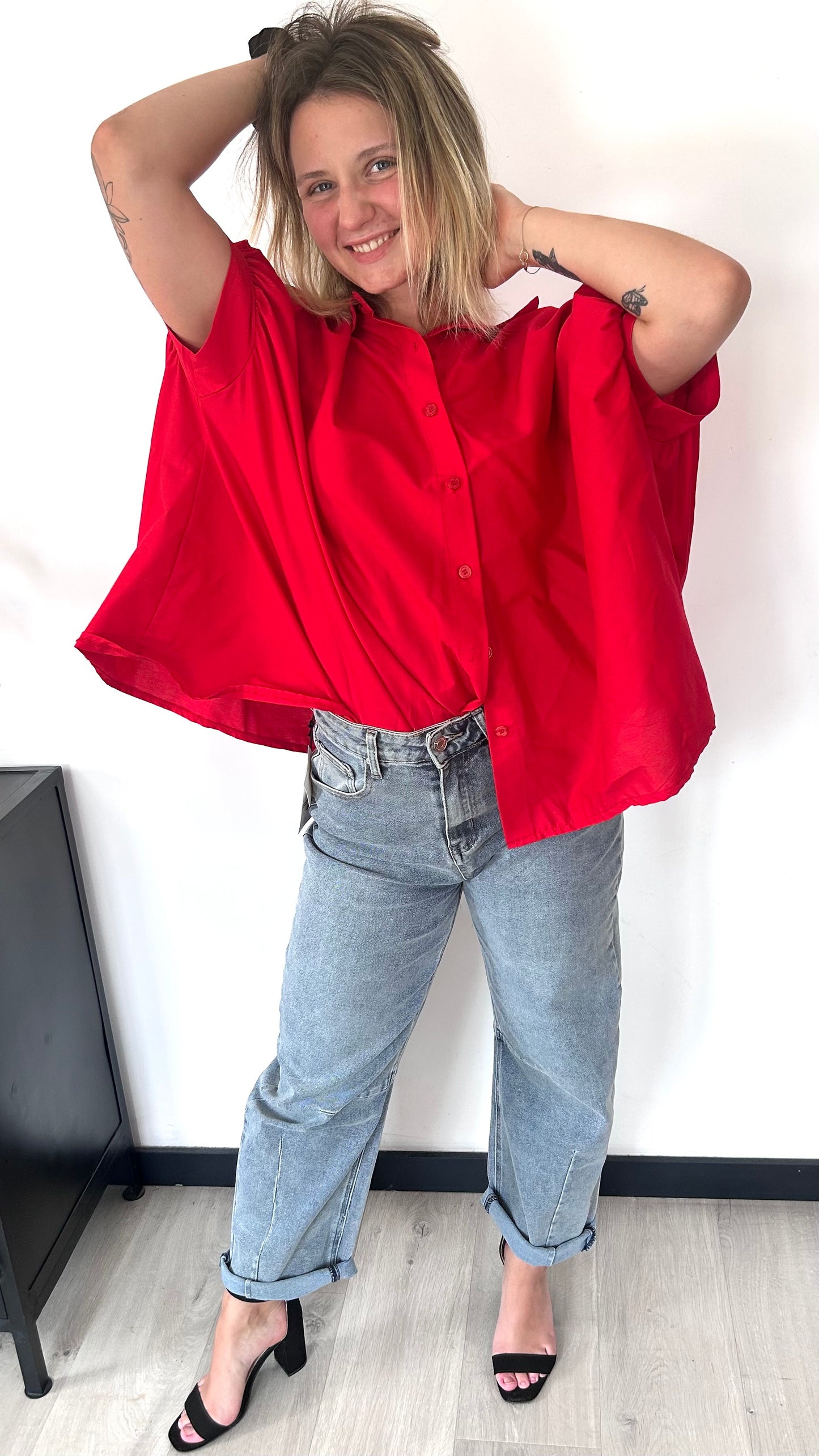 Chemise Oversize ALMA – Rouge