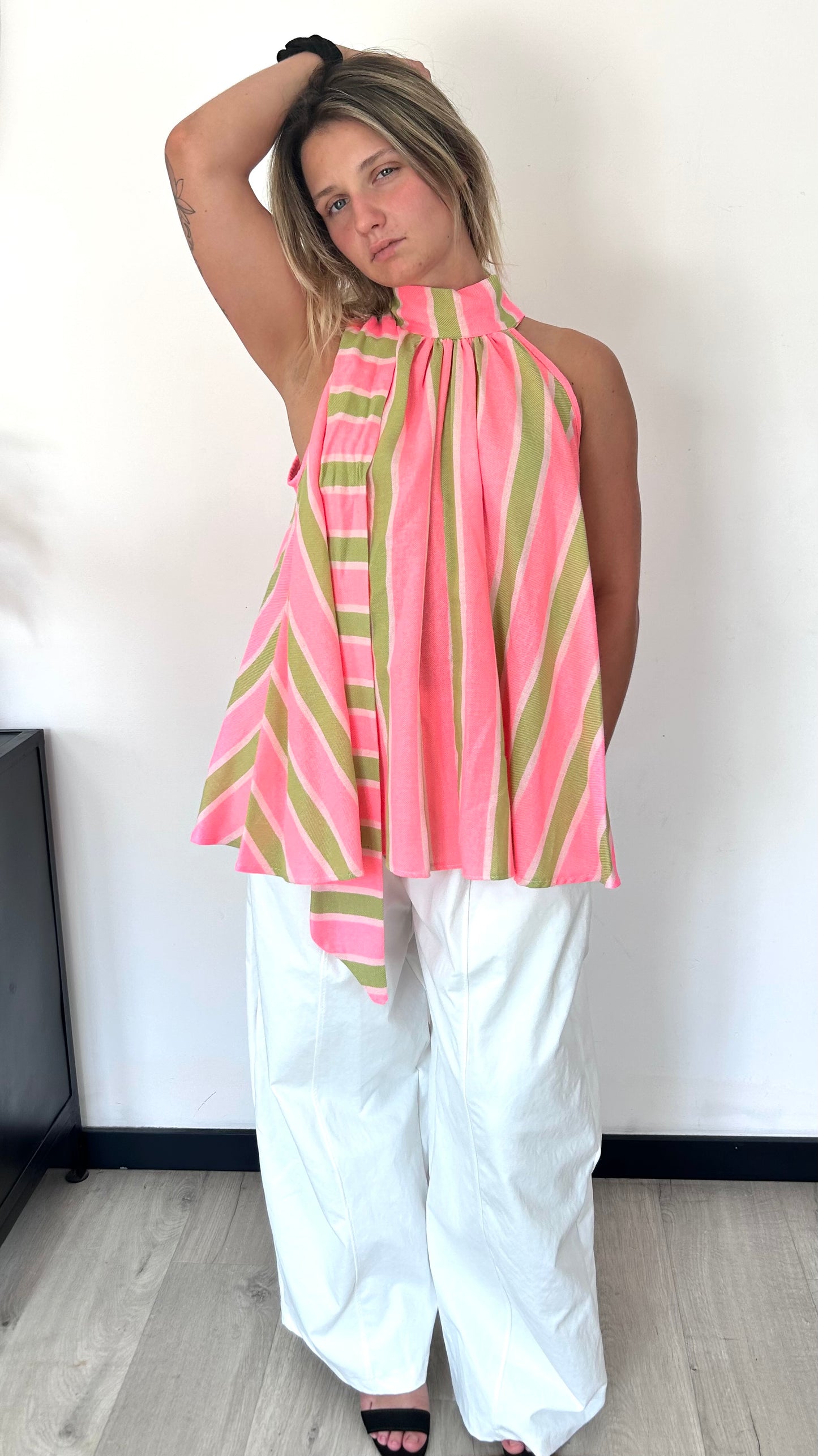 Top Dos Noué HAVA – Rose & Vert