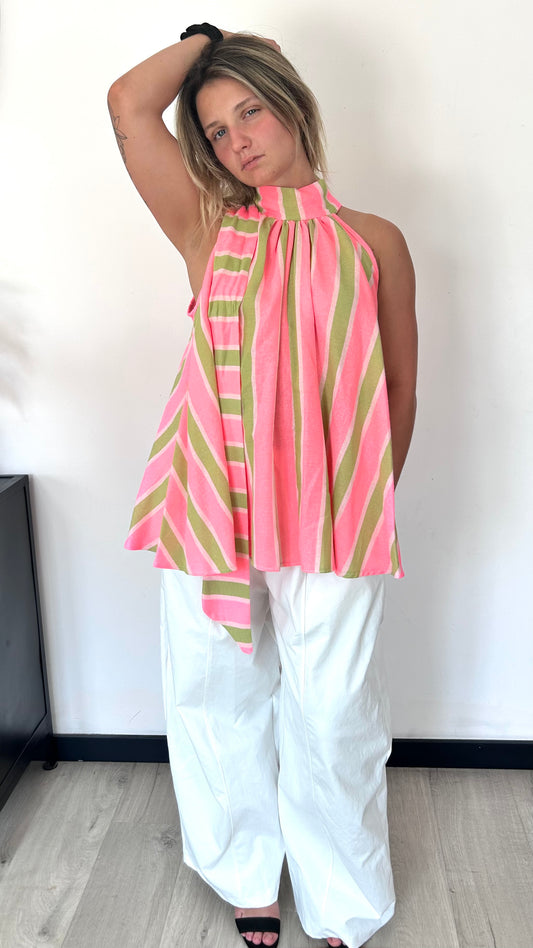 Top Dos Noué HAVA – Rose & Vert