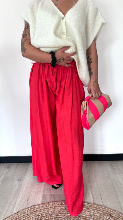 Pantalon Palazzo NINON – Rouge