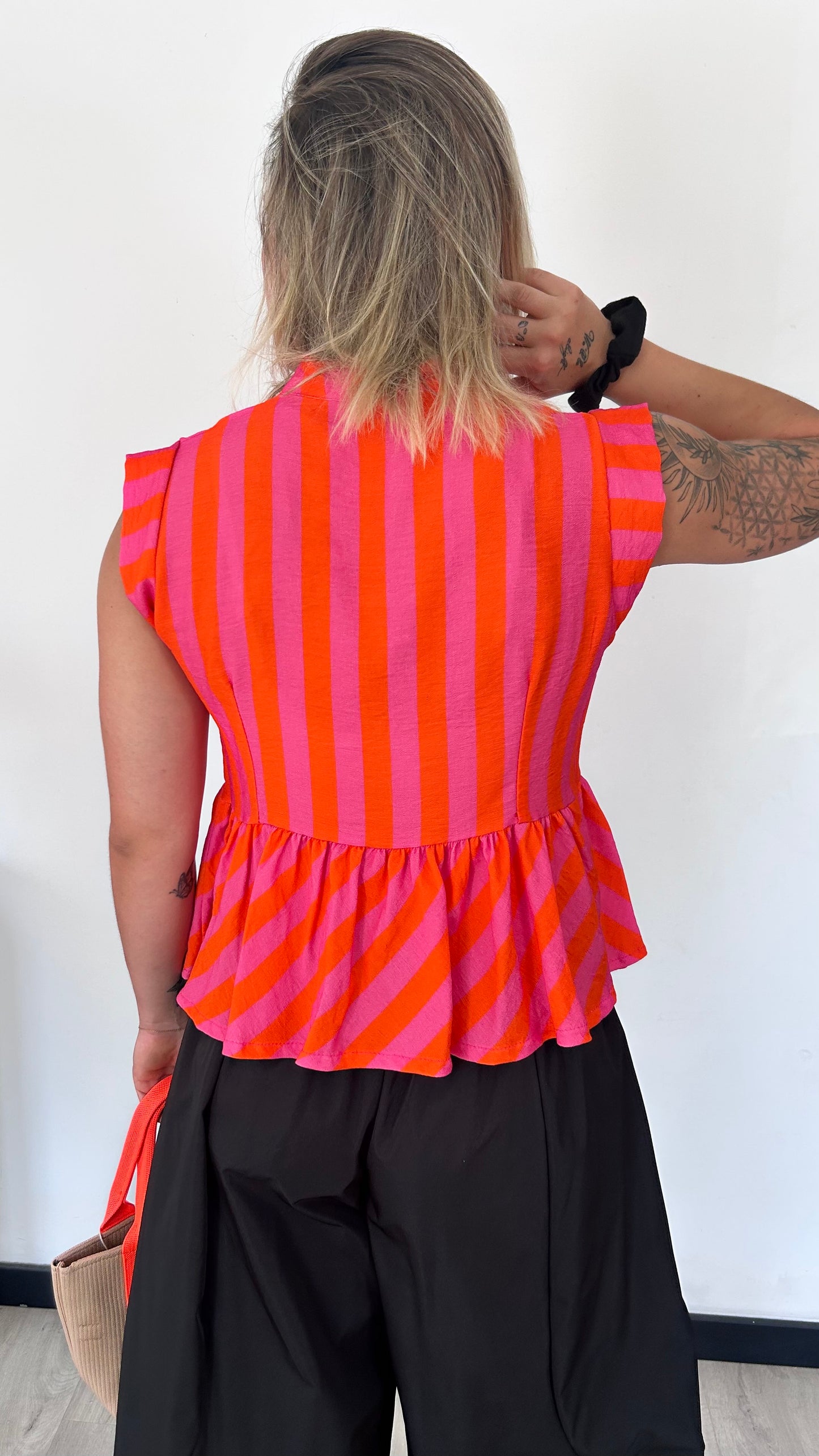 Top Sans Manches LOUISON – Rose & Orange