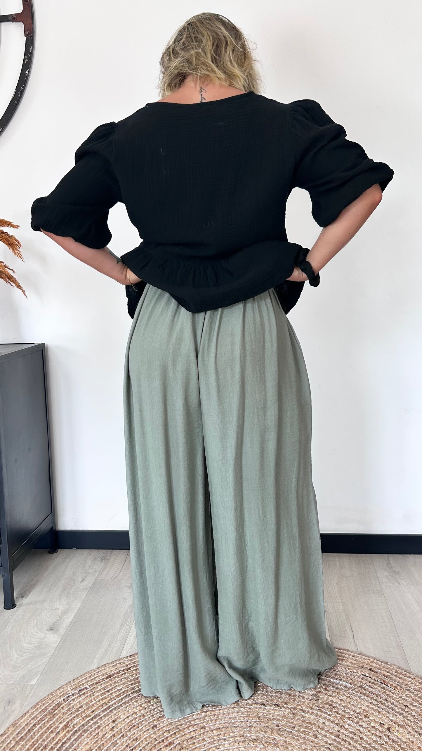 Pantalon Palazzo NINON – Kaki