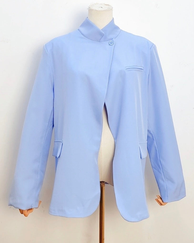 Blazer structuré bleu ciel LUNA