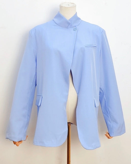 Blazer structuré bleu ciel LUNA