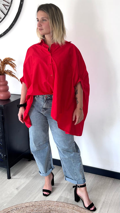 Chemise Oversize ALMA – Rouge