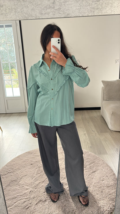 Pantalon de Tailleur Taille Haute - Gris Anthracite