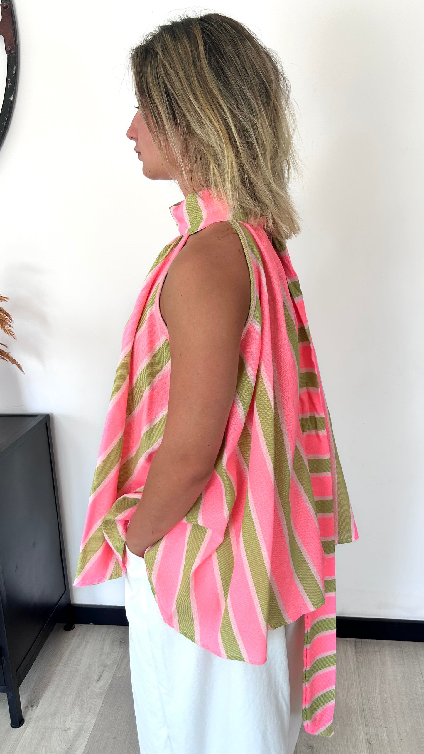Top Dos Noué HAVA – Rose & Vert