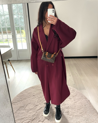 Blazer Long Oversize - Burgundy