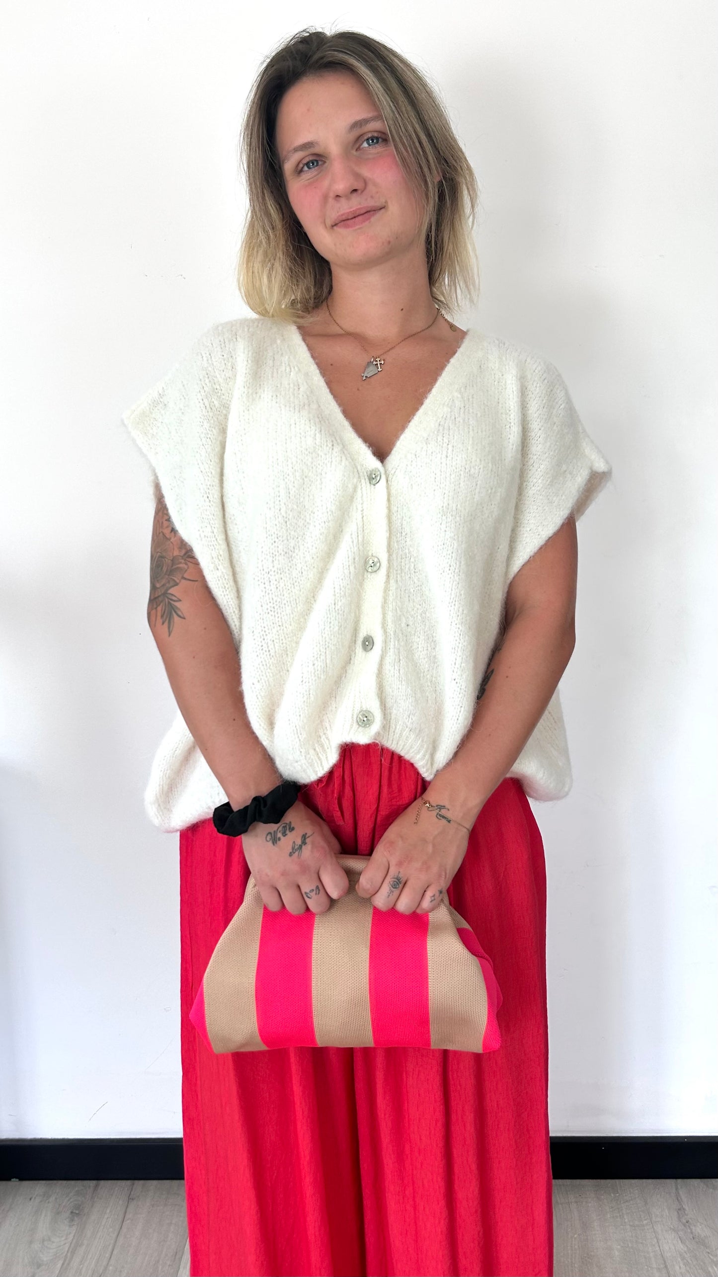 Gilet sans manches alpaga LUMEA – Beige