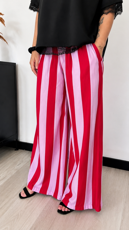 Pantalon Palazzo MAËLLE – Rose & Rouge