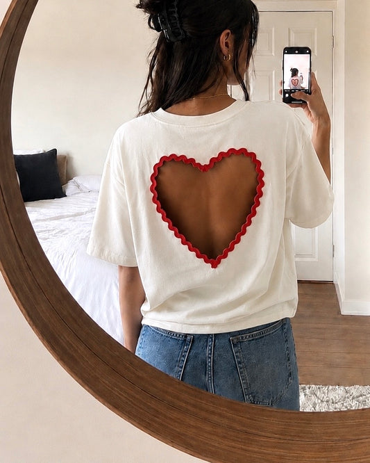 T-shirt Cœur SUNNY UNI – Blanc