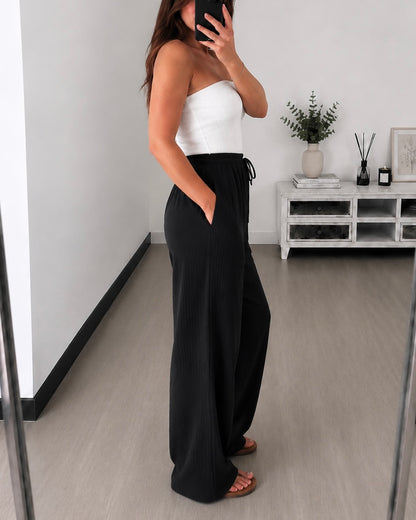 Pantalon Large Gaze de Coton DOLCE – Noir