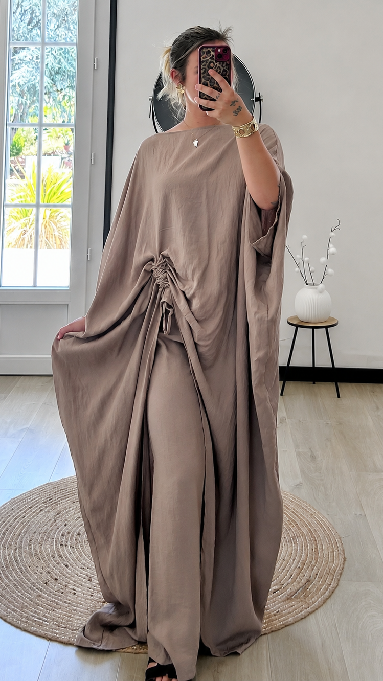 Ensemble Drapé ALIZÉE – Taupe