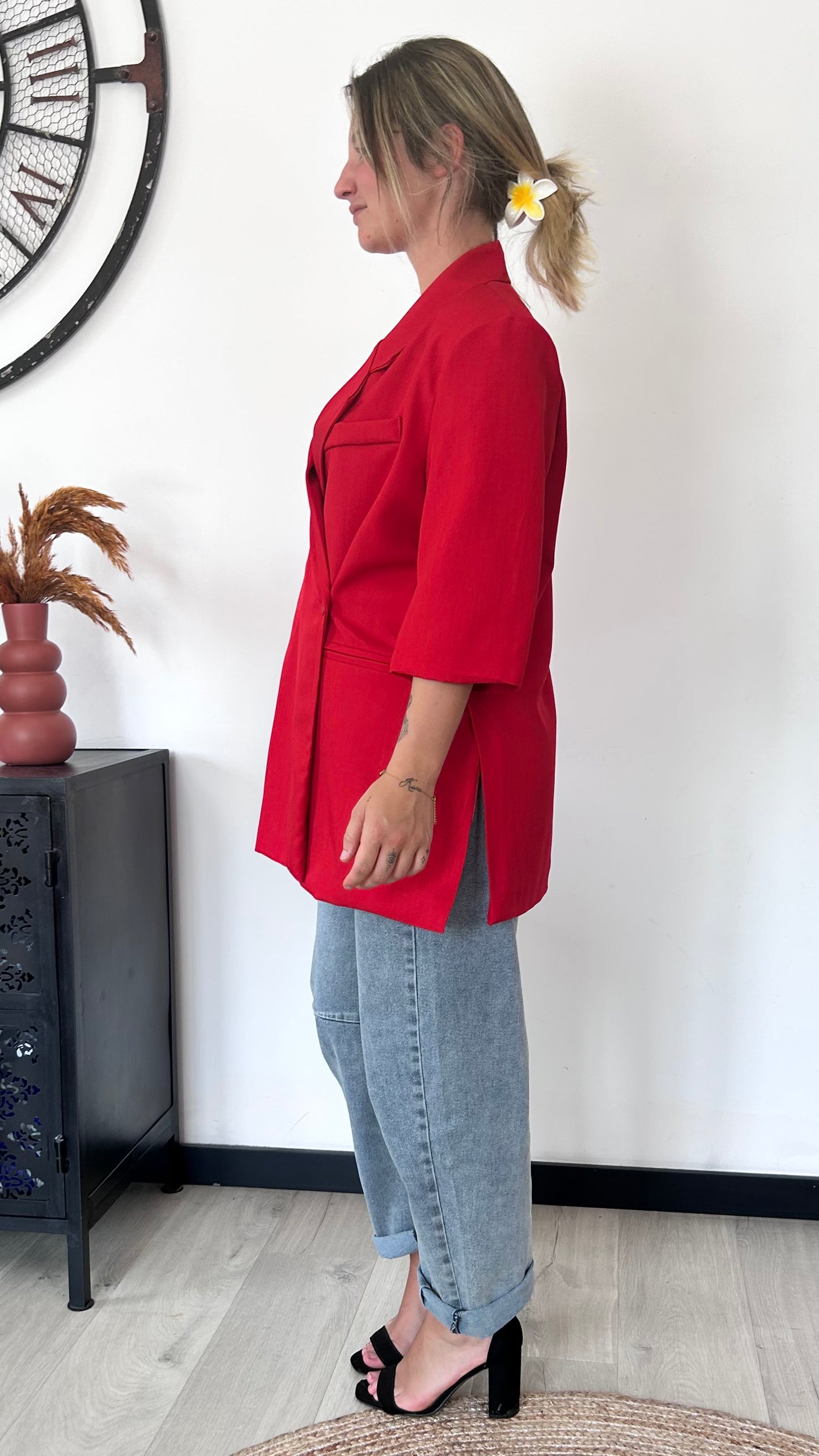 Blazer Sans Manches VICTORIA – Rouge
