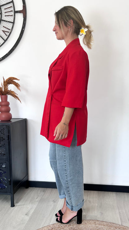 Blazer Sans Manches VICTORIA – Rouge